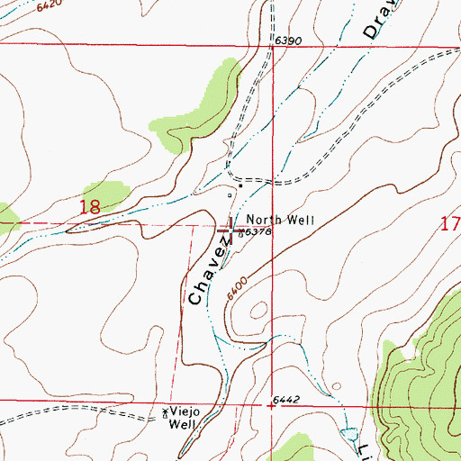 Topographic Map of North Well, NM
