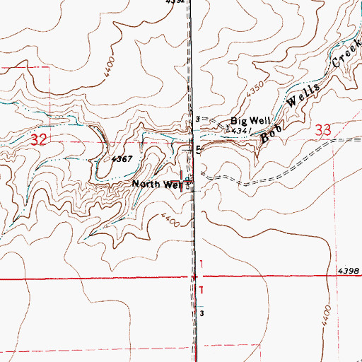Topographic Map of North Well, NM