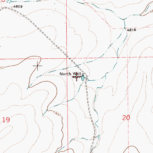 Topographic Map of North Well, NM