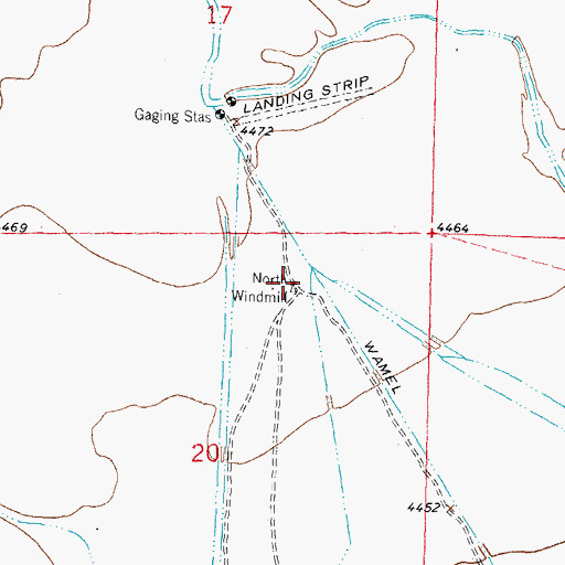 Topographic Map of North Windmill, NM