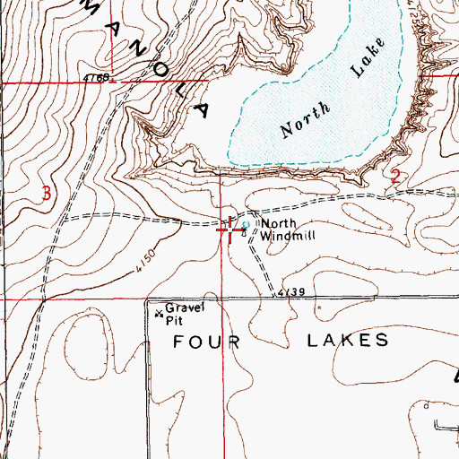Topographic Map of North Windmill, NM