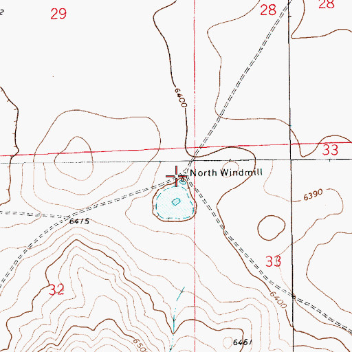 Topographic Map of North Windmill, NM