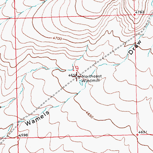 Topographic Map of Northeast Windmill, NM