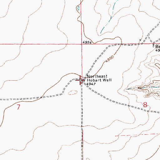 Topographic Map of Northwest Hobart Well, NM