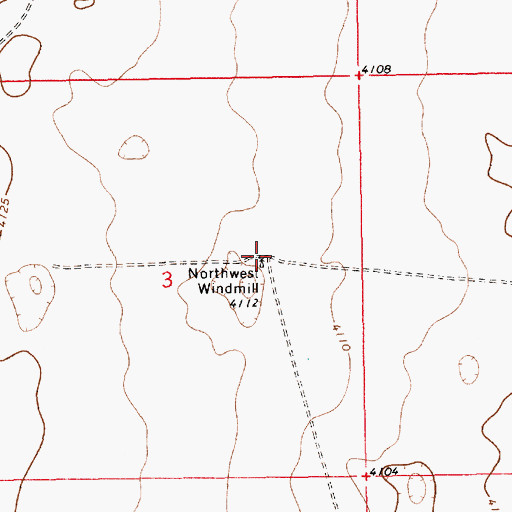 Topographic Map of Northwest Windmill, NM