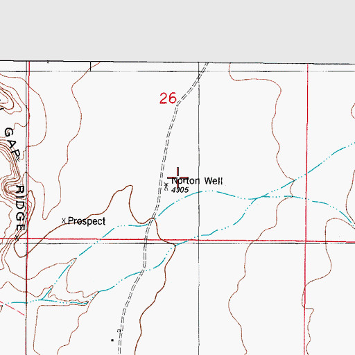 Topographic Map of Norton Well, NM