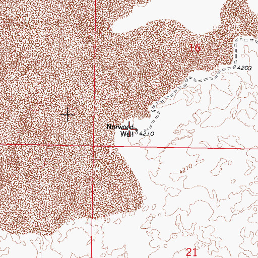 Topographic Map of Norwood Well, NM