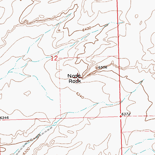 Topographic Map of Nose Rock, NM
