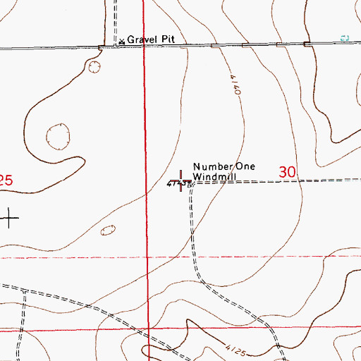 Topographic Map of Number One Windmill, NM