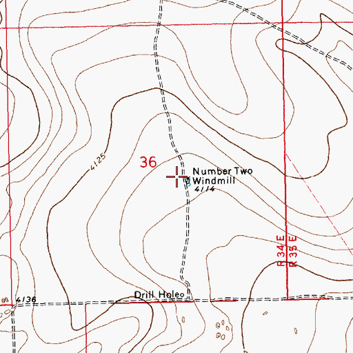 Topographic Map of Number Two Windmill, NM