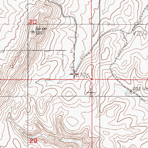 Topographic Map of Nuez Ranch, NM