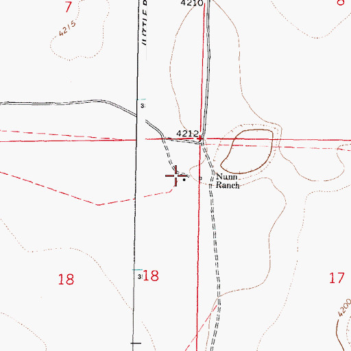 Topographic Map of Nunn Ranch, NM