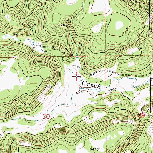 Topographic Map of Oak Canyon, NM