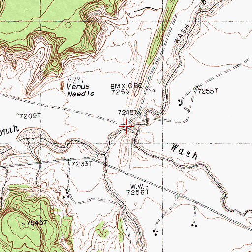 Topographic Map of Oak Creek, NM