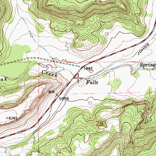 Topographic Map of Oak Creek, NM