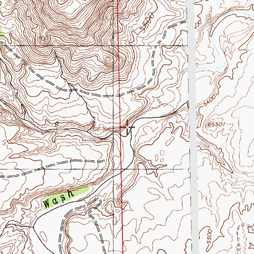 Topographic Map of Oak Spring Wash, NM