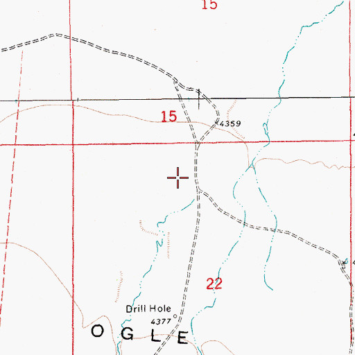 Topographic Map of Ogle Flat, NM