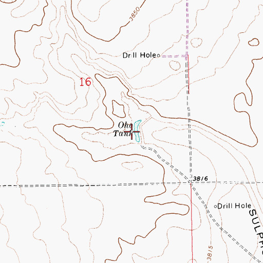 Topographic Map of Oho Tank, NM