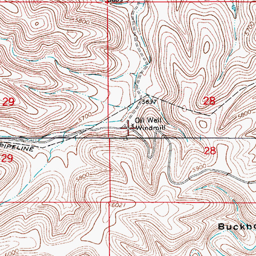 Topographic Map of Oil Well Windmill, NM