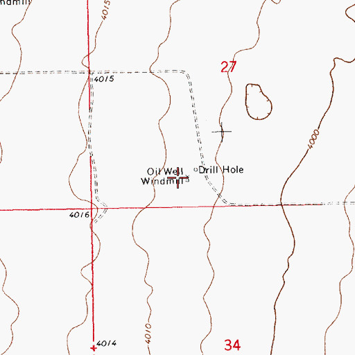 Topographic Map of Oil Well Windmill, NM