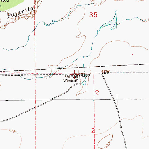 Topographic Map of Oil Well Windmill, NM
