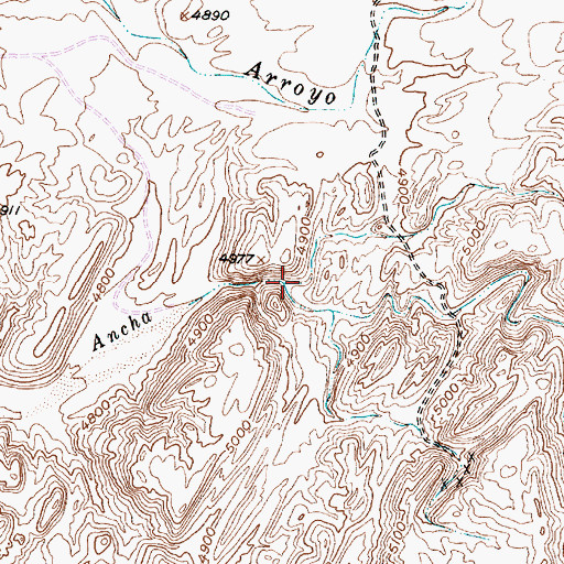 Topographic Map of Ojo del Padre, NM
