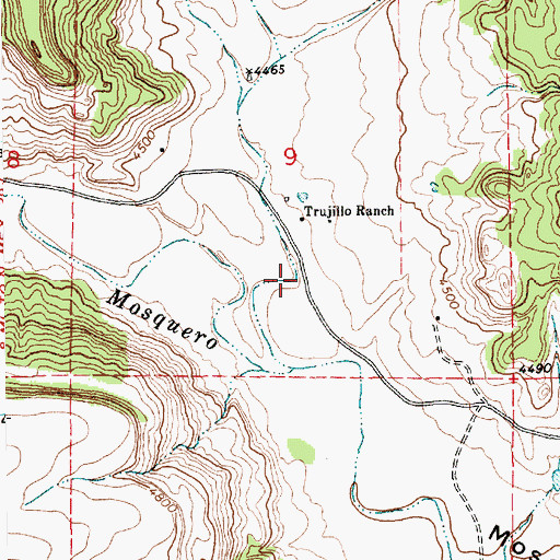 Topographic Map of Ojos Canyon, NM
