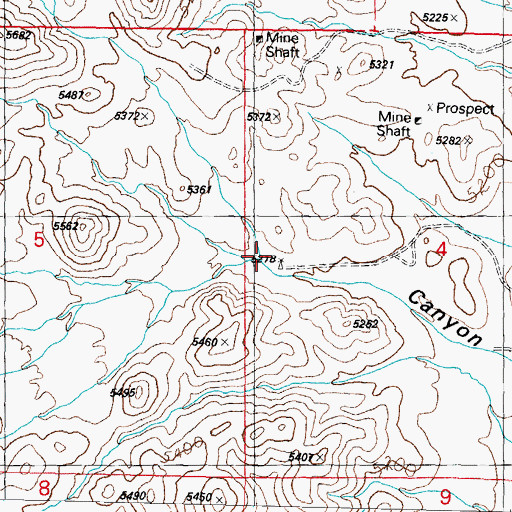 Topographic Map of Ok Canyon, NM