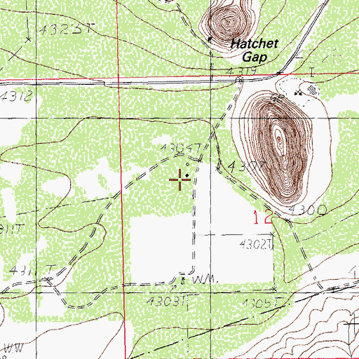 Topographic Map of Old Hatchet Ranch, NM