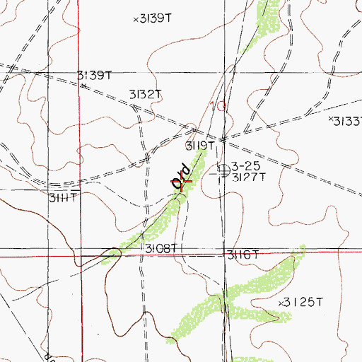 Topographic Map of Old Indian Draw, NM