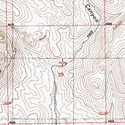 Topographic Map of Old Man Hext Windmill, NM
