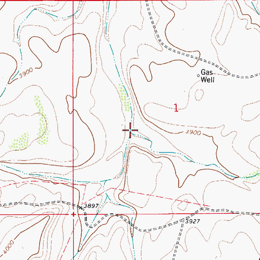 Topographic Map of Old Ranch Canyon, NM