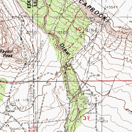 Topographic Map of Old Ranch Windmill, NM