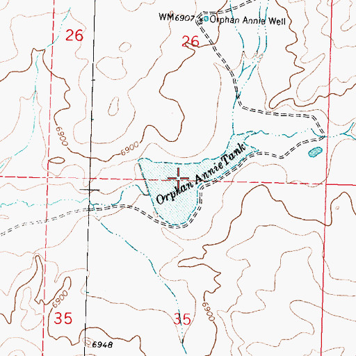 Topographic Map of Orphan Annie Tank, NM
