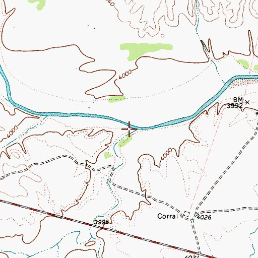 Topographic Map of Oso Creek, NM
