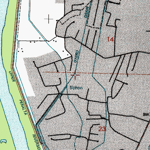 Topographic Map of Otero Drain, NM