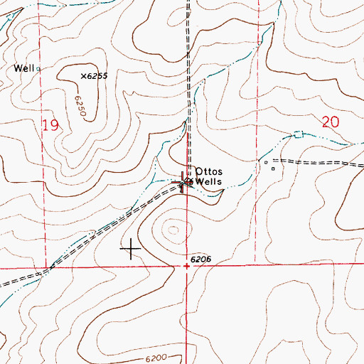 Topographic Map of Ottos Wells, NM