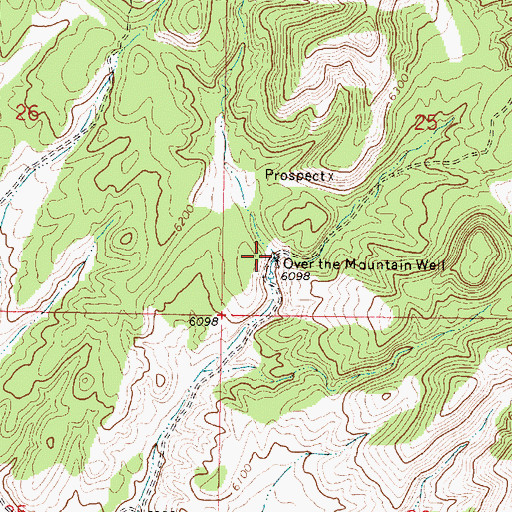 Topographic Map of Over the Mountain Well, NM
