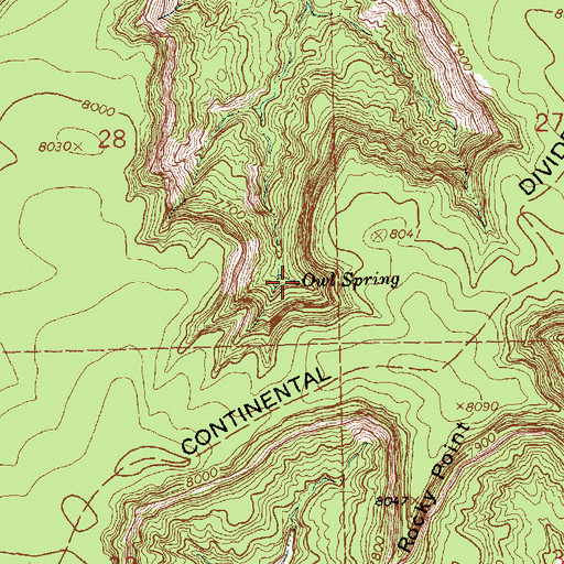 Topographic Map of Owl Spring, NM