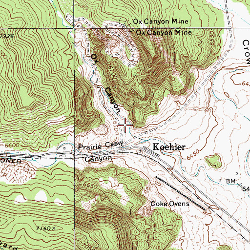 Topographic Map of Ox Canyon, NM
