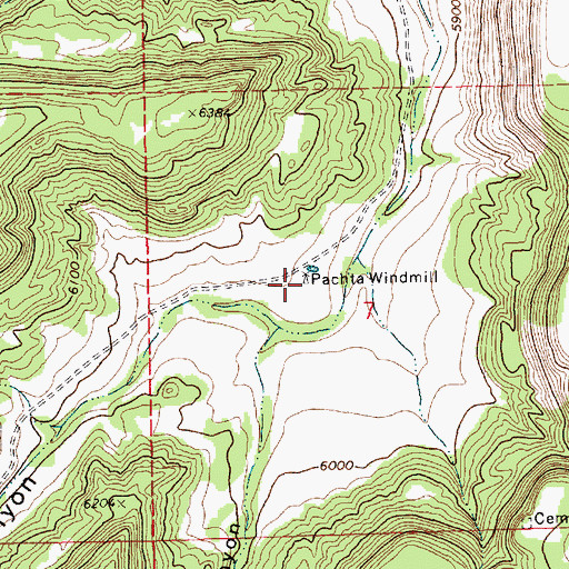 Topographic Map of Pachta Windmill, NM