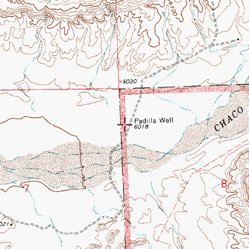 Topographic Map of Padilla Well, NM