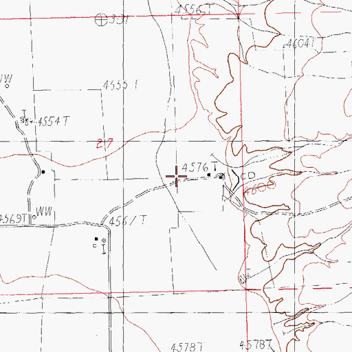 Topographic Map of Pages Store, NM