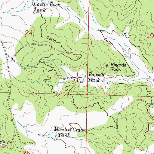 Topographic Map of Pagoda Tank, NM