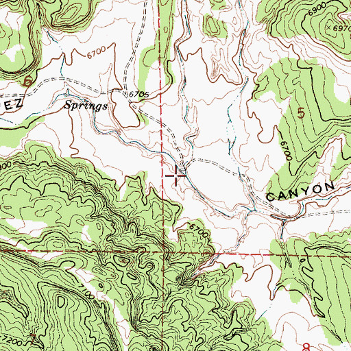 Topographic Map of Painted Rock Canyon, NM