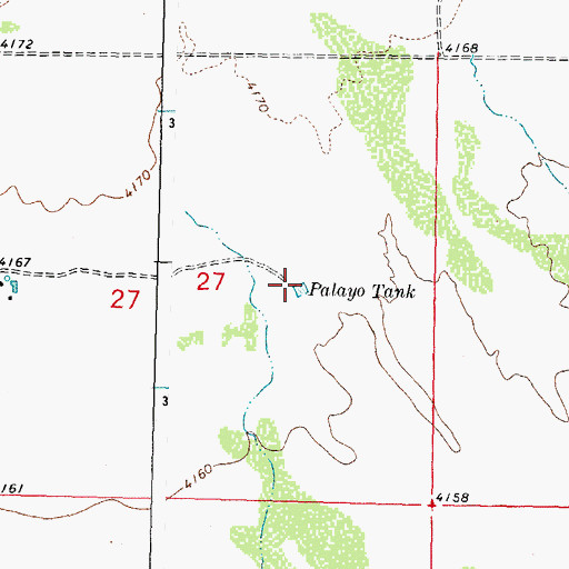 Topographic Map of Palayo Tank, NM