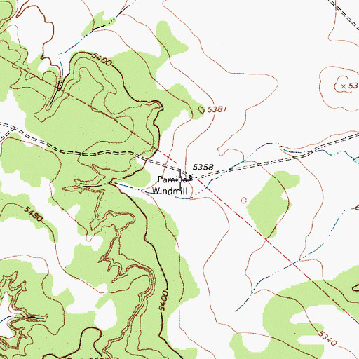 Topographic Map of Pamilla Windmill, NM