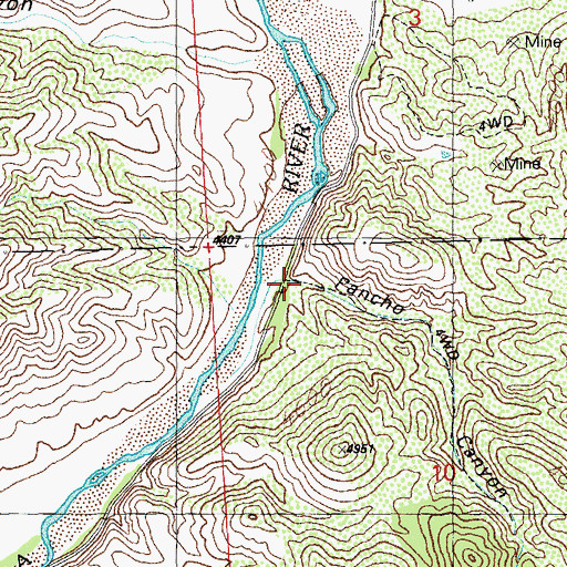 Topographic Map of Pancho Canyon, NM
