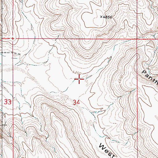 Topographic Map of Panther Canyon, NM