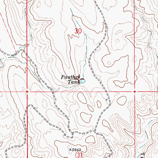 Topographic Map of Panther Tank, NM